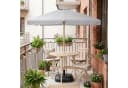 Sekey Rechteckschirm Sonnenschirm Hellgrau UV50+ Knickbar Bild 3