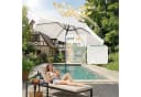 Sekey Sonnenschirm 200 cm Rund Beige Knickbar mit Kurbel Bild 3