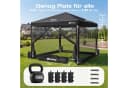 Sekey Faltpavillon 3x3m Schwarz mit Moskitonetz Bild 4