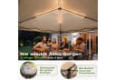 Sekey Faltpavillon 300x300 cm mit Solar-LED-Beleuchtung Taupe Bild 3
