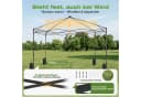 Sekey Faltpavillon 300x300 cm mit Solar-LED-Beleuchtung Taupe Bild 5