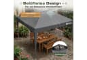 Sekey Faltpavillon 3x3 Grau Wasserdicht Höhenverstellbar Bild 3