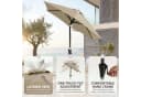 Sekey Sonnenschirm Rechteckig mit Kurbel und UV-Schutz 50+ Taupe Bild 1