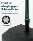 Sekey Halbrunder Sonnenschirmständer Schwarz Kunststoff 38mm Bild 4