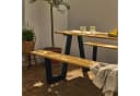 Natural Goods Berlin Sitzgruppe X & W Metallgestell Schwarz DIY Picknicktisch Bild 1