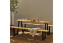 Natural Goods Berlin Sitzgruppe X & W Metallgestell Schwarz DIY Picknicktisch Bild 2