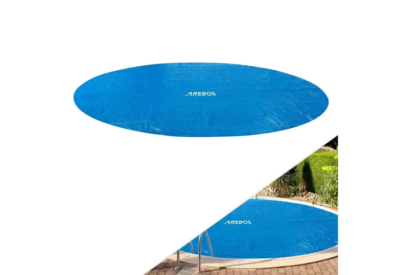 AREBOS Solarabdeckplane Blau 3,05m Pool Heizung - Bild 2