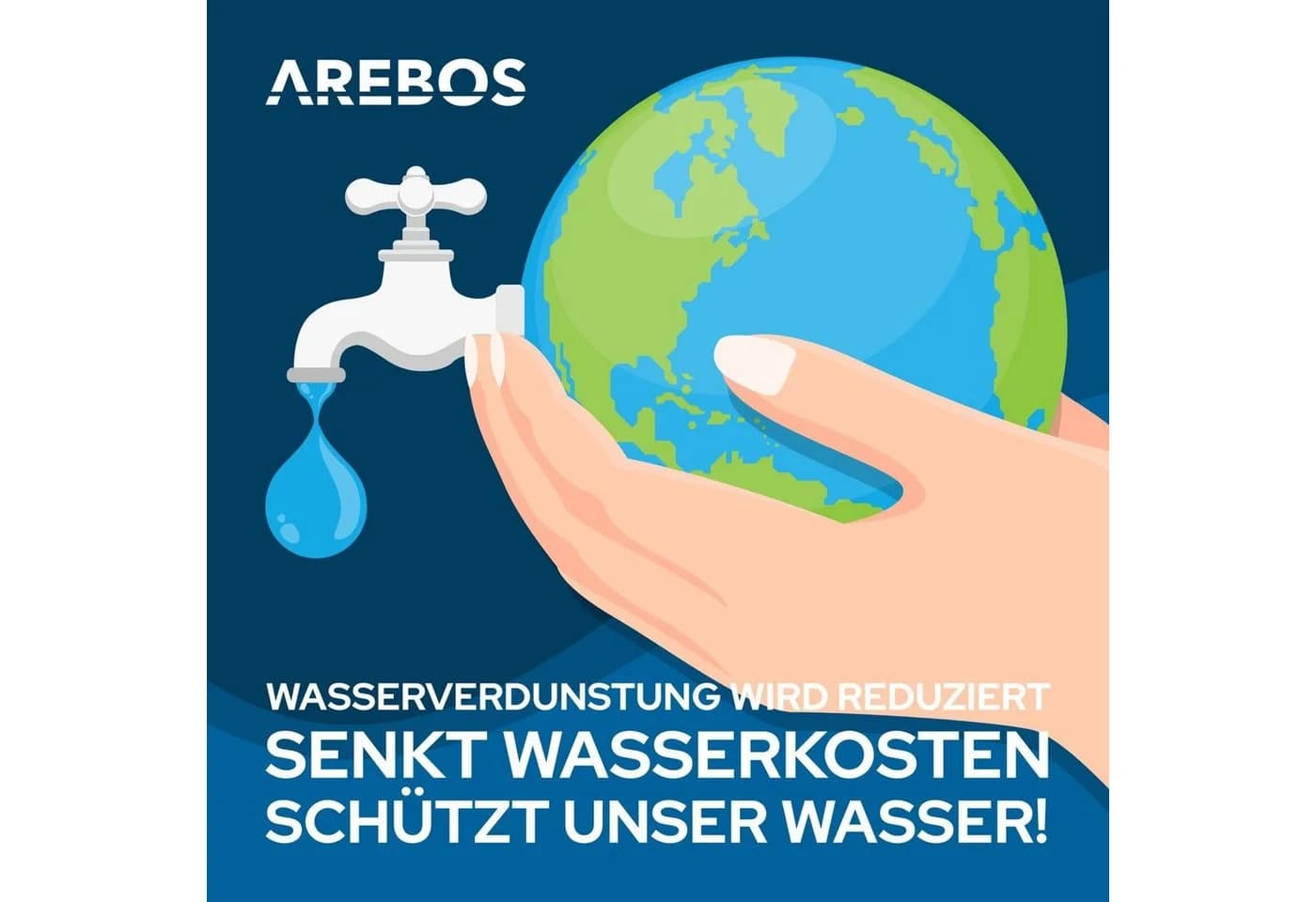 AREBOS Solarabdeckplane Blau 3,05m Pool Heizung - Bild 4
