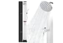 AREBOS Solardusche 40L Schwarz/Silber mit Thermometer & Fußdusche Bild 2