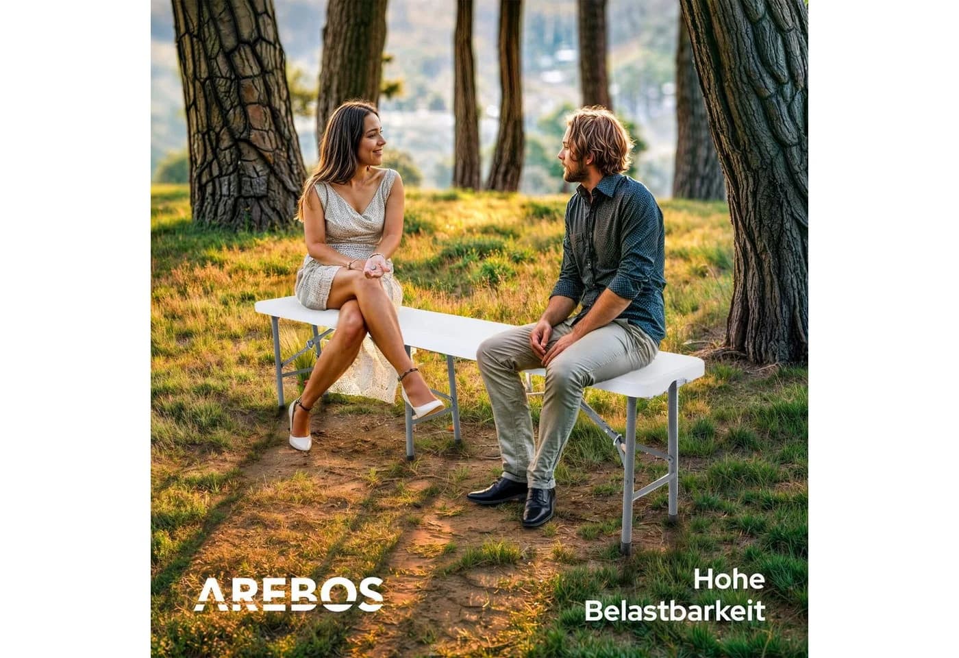 Arebos Bierzeltgarnitur 2x Bierbank Klappbar - Bild 5
