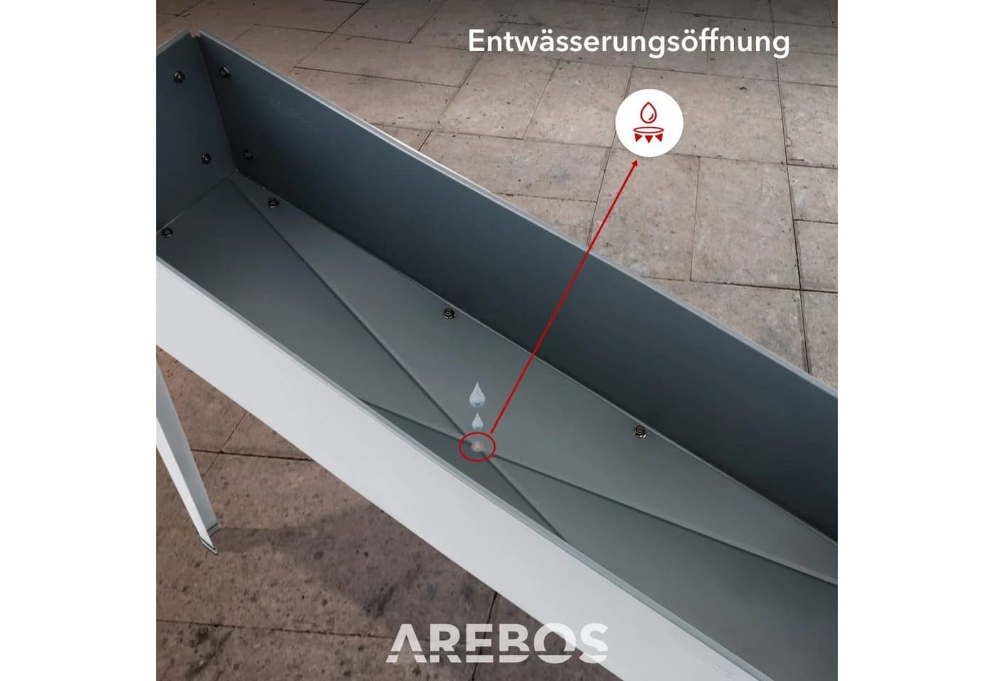 Arebos Hochbeet Metall 45 L Wetterfest für Kräuter & Gemüse - Bild 4