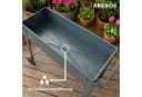 Arebos Hochbeet Metall Gemüsebeet Pflanzkasten Stahl 80 kg Fassungsvermögen 75 L Bild 4