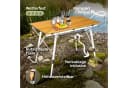 AREBOS Faltbarer Campingtisch Aluminium Braun Silber Bild 3