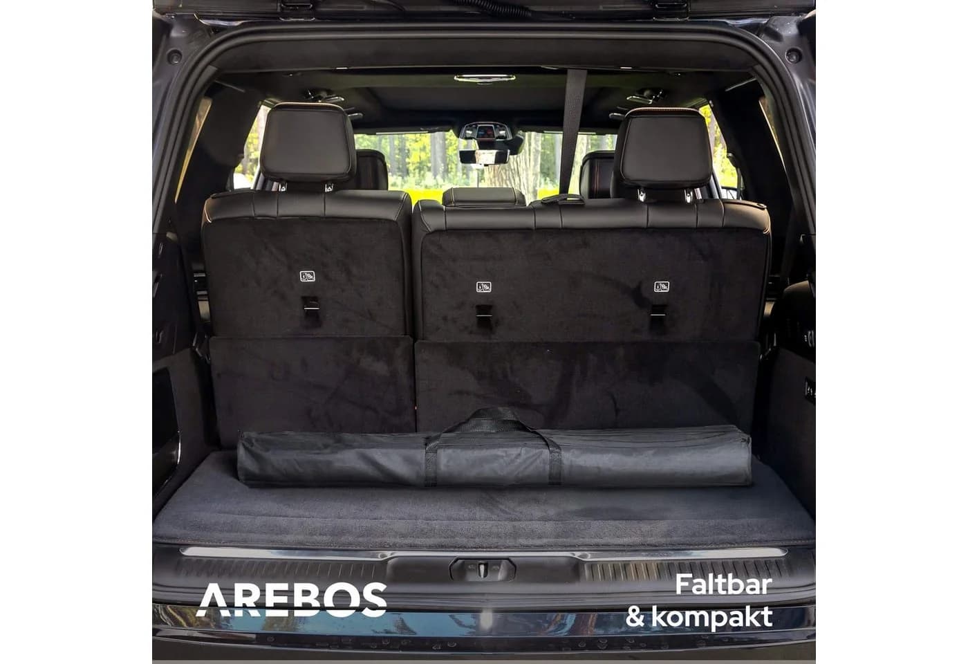 AREBOS Faltbarer Campingtisch Aluminium Braun Silber - Bild 5