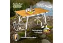 Arebos Campingtisch Faltbar Höhenverstellbar Braun Silber Bild 3