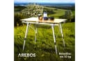Arebos Campingtisch Faltbar Höhenverstellbar Braun Silber Bild 4