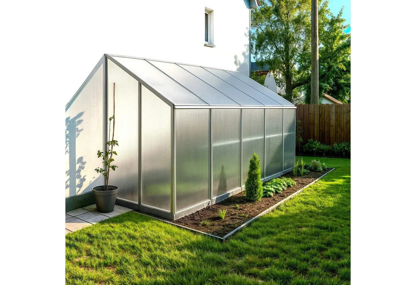 Transparente Hohlkammerplatte aus Kunststoff, modern