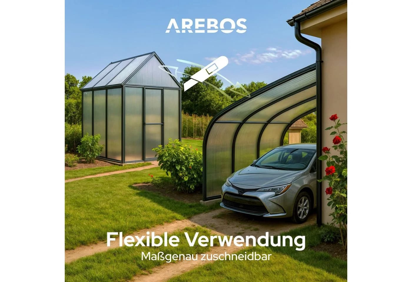 Transparente Hohlkammerplatte aus Kunststoff, modern - Bild 3