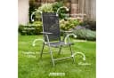 Arebos Klappstuhl Gartenstuhl 4er Set - Dunkelgrau Bild 3