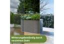 Arebos Hochbeet Metall Oval 160x80x78cm Gartenbeet für Gemüse, Kräuter & Blumen 780L Bild 4
