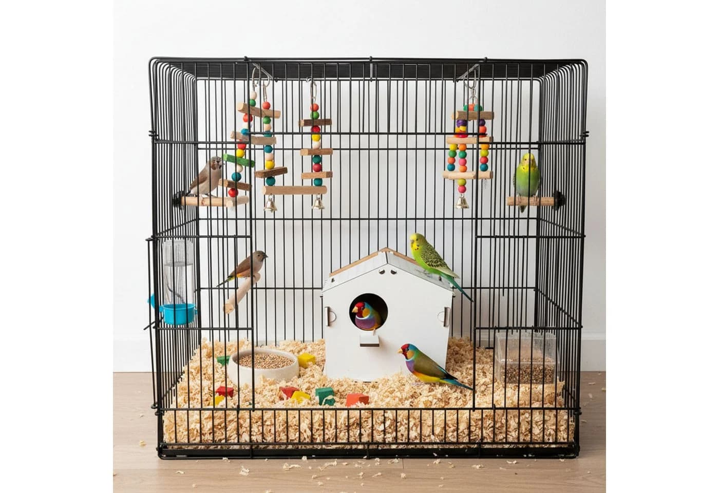 Jungengel Vogelhaus Nistkasten Stecksystem Holz Weiß - Bild 2