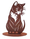 Ferrum Art Design Gartenfigur Katzenmutter Edelrost Metall Bild 2