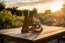 Ferrum Art Design Gartenfigur Katze Nala Edelrost Metall Bild 1
