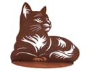 Ferrum Art Design Gartenfigur Katze Nala Edelrost Metall Bild 2