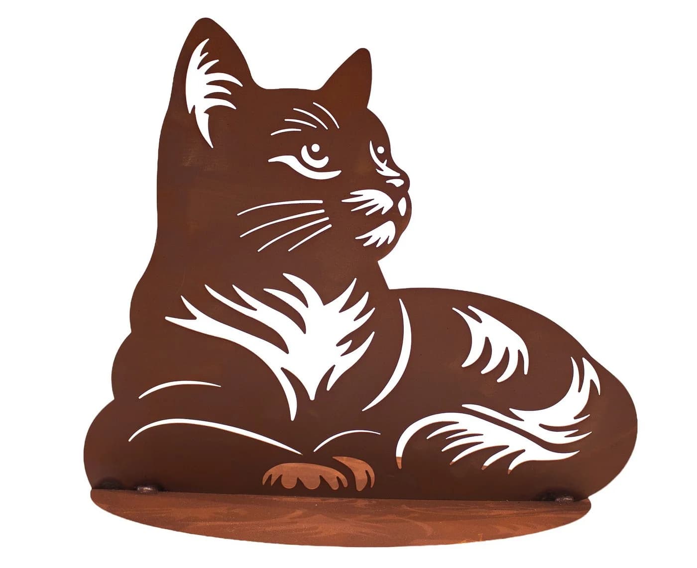 Ferrum Art Design Gartenfigur Katze Nala Edelrost Metall - Bild 2