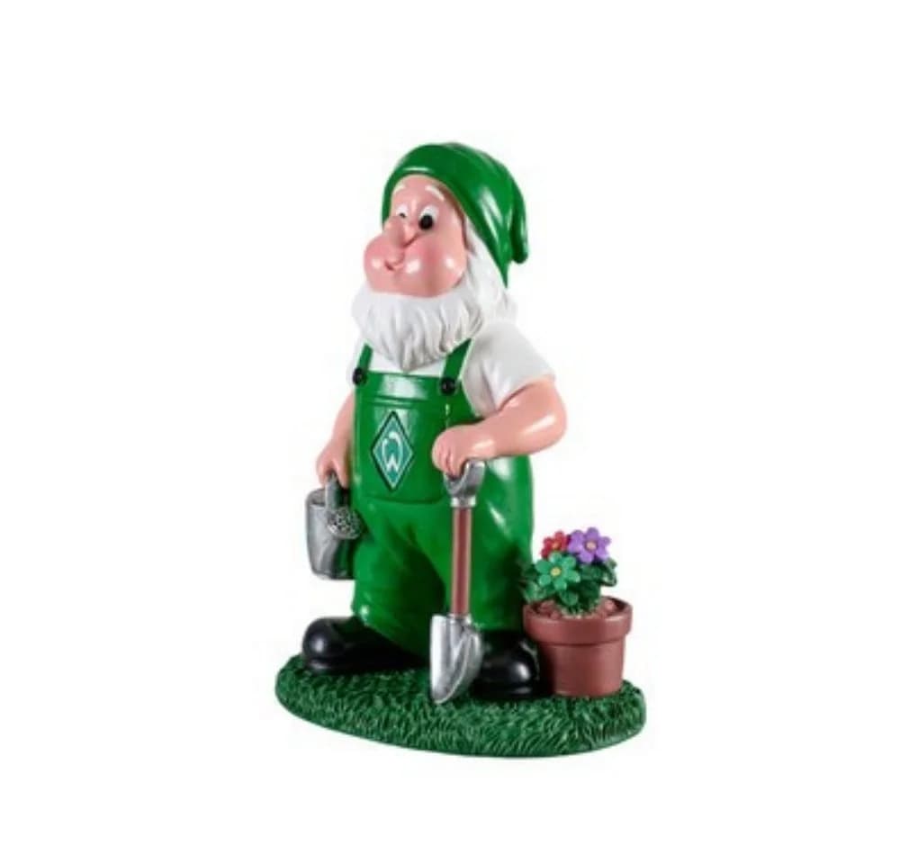 SV Werder Bremen Gartenzwerg Gärtner Dekofigur Grün - Bild 2