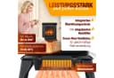 KESSER Elektrokamin mit Heizlüfter & Fernbedienung 2000W LED Kaminfeuer Effekt Bild 5