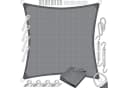 KESSER Sonnensegel Grau HDPE wasserabweisend 2x2m Bild 2