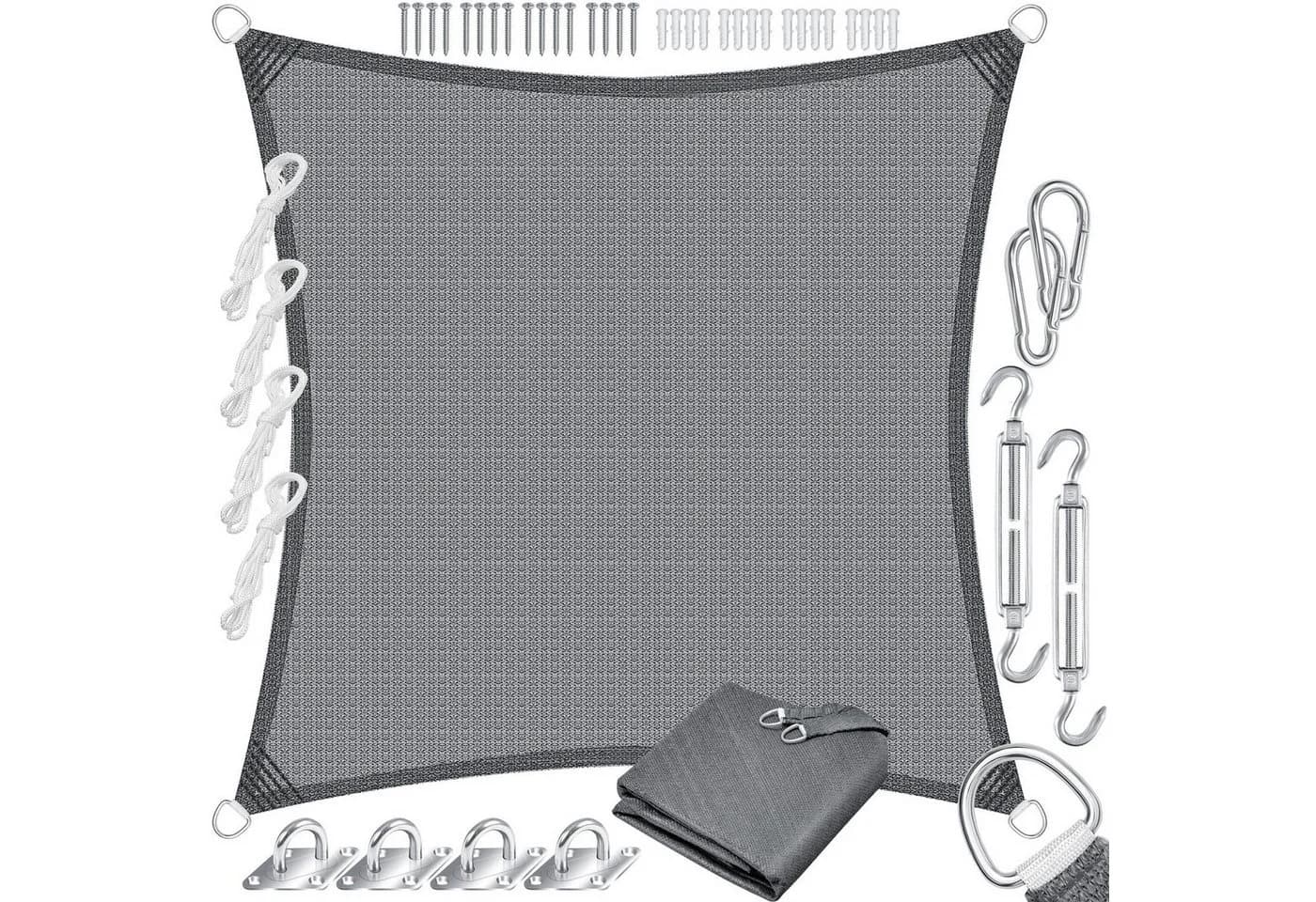 KESSER Sonnensegel Grau HDPE wasserabweisend 2x2m - Bild 2