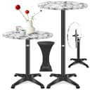 KESSER® 2in1 Stehtisch klappbar Bistrotisch Aluminium Edelstahlplatte höhenverstellbar Bild 1