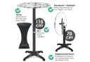KESSER® 2in1 Stehtisch klappbar Bistrotisch Aluminium Edelstahlplatte höhenverstellbar Bild 5