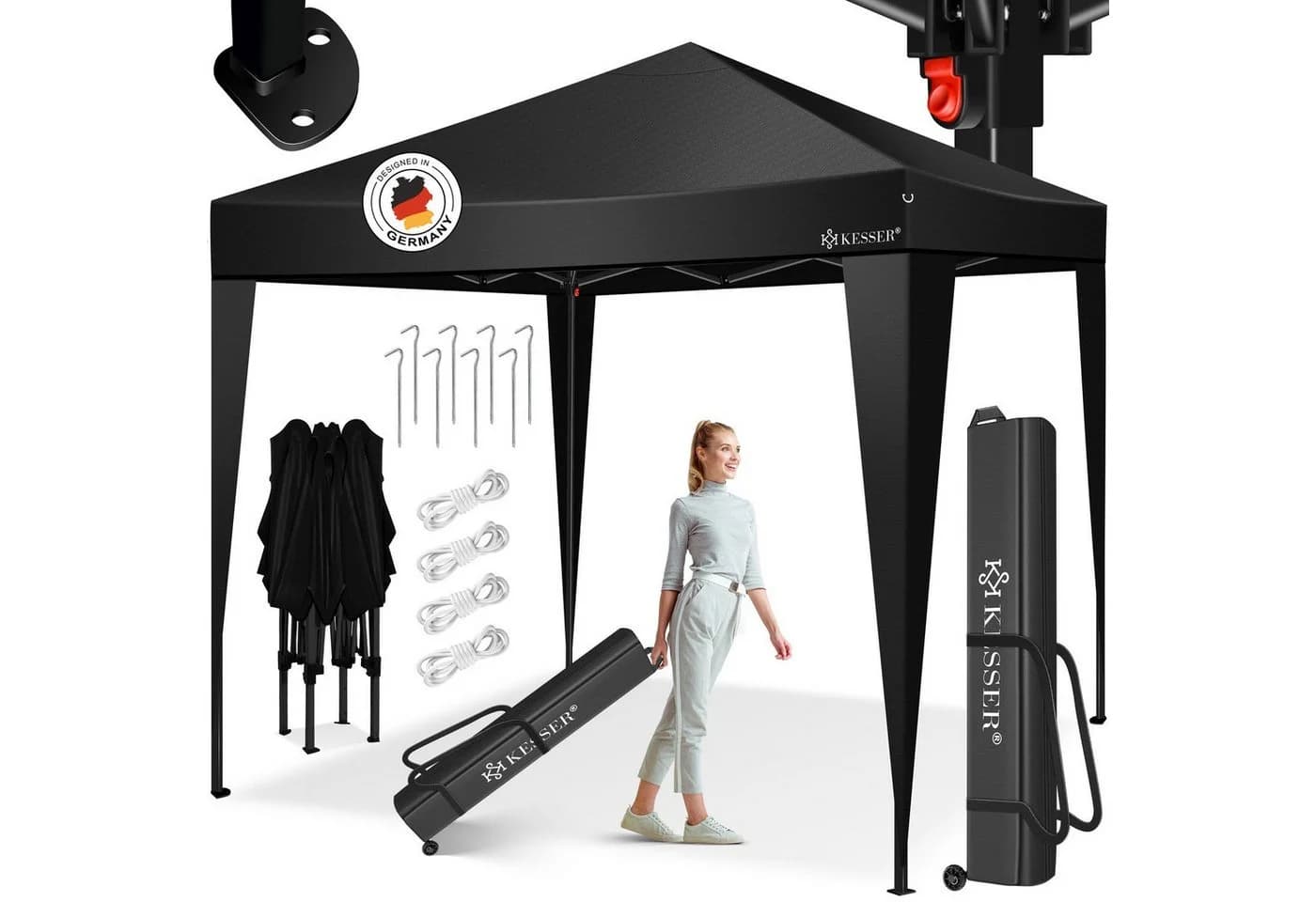 KESSER Pavillon 3x3m wasserdicht inkl. Tasche Pop-Up Klicksystem - Bild 2