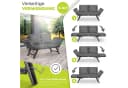 KESSER Gartenbank Polyrattan Luna Schwarz mit Liegefunktion Bild 3