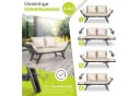 KESSER Gartenbank Polyrattan Luna Beige Multifunktional mit Liegefunktion Bild 3