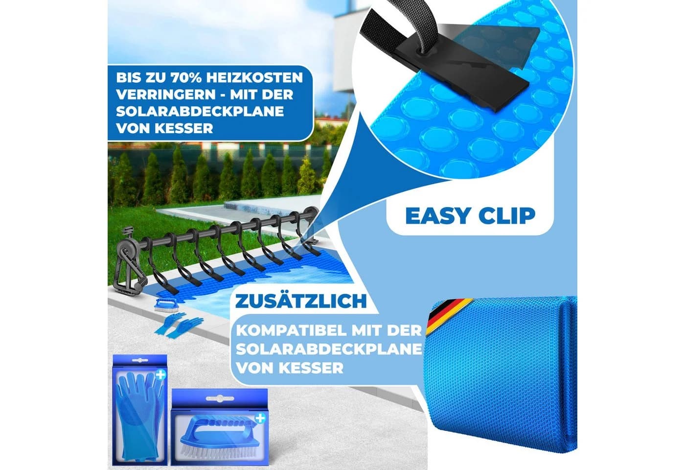 KESSER Pool Aufroller Premium UV-beständig 1,05m-6,15m - Bild 3