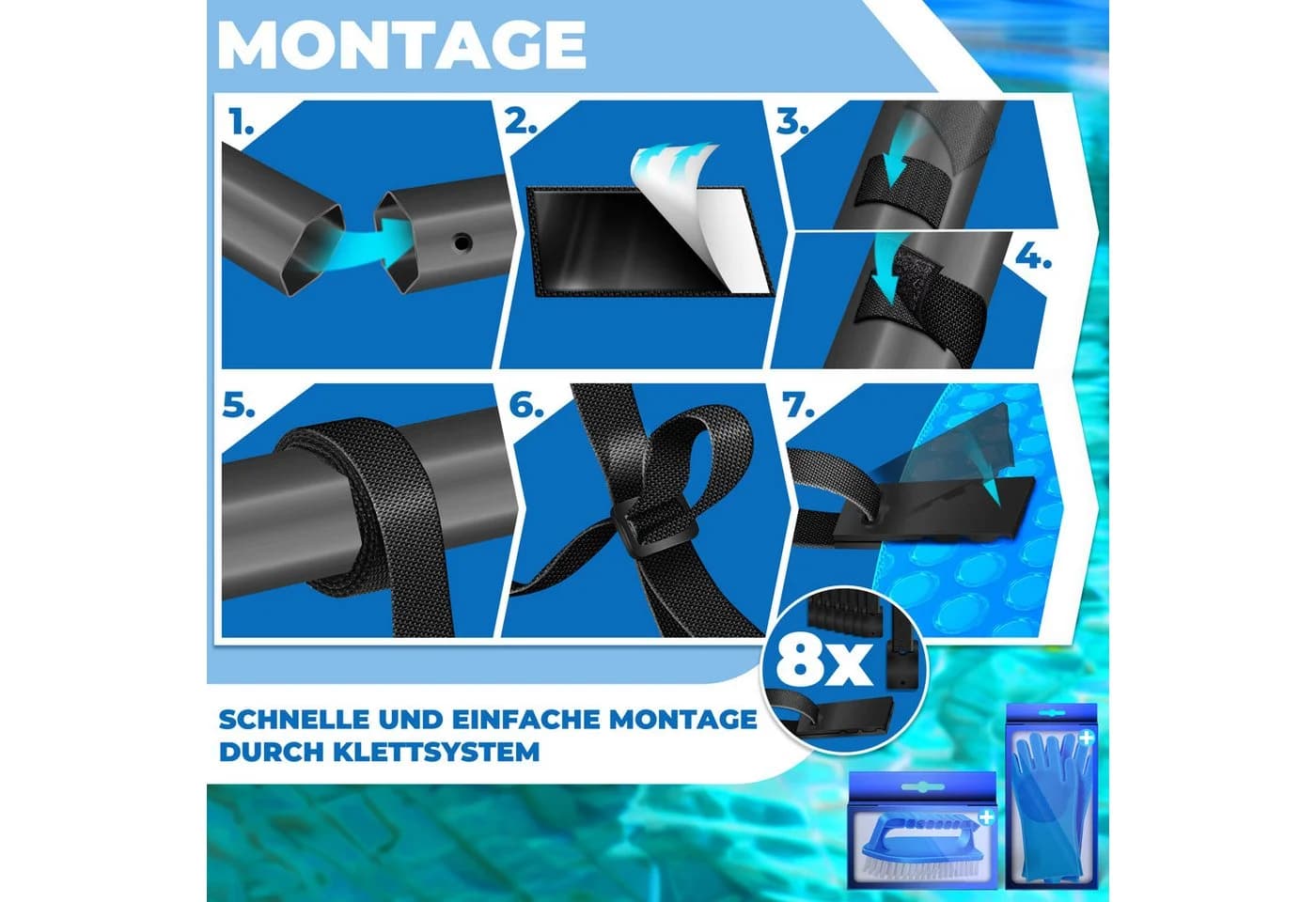 KESSER Pool Aufroller Premium UV-beständig 1,05m-6,15m - Bild 5