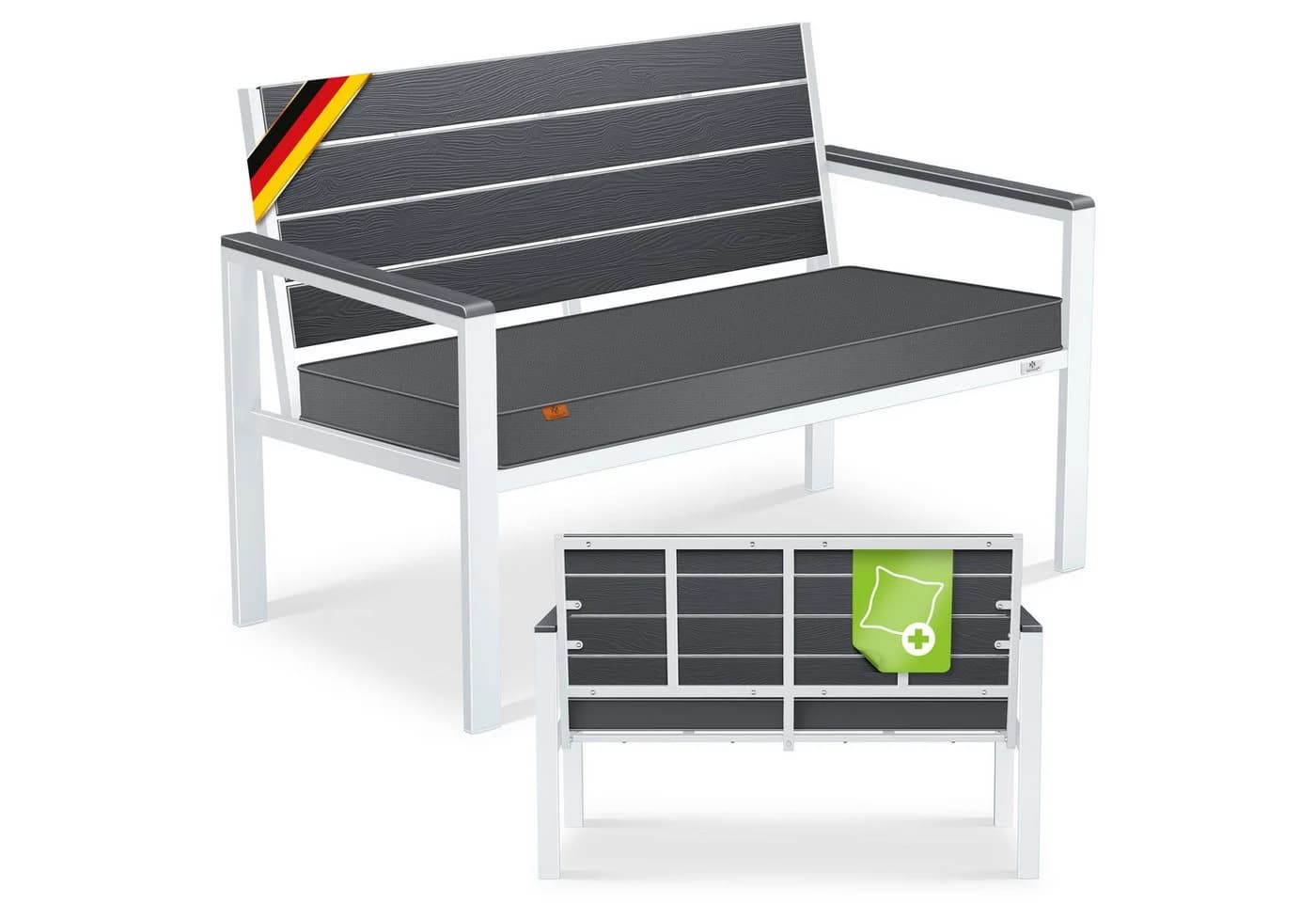 KESSER Gartenbank 2-Sitzer Holzoptik UV-beständig - Bild 2
