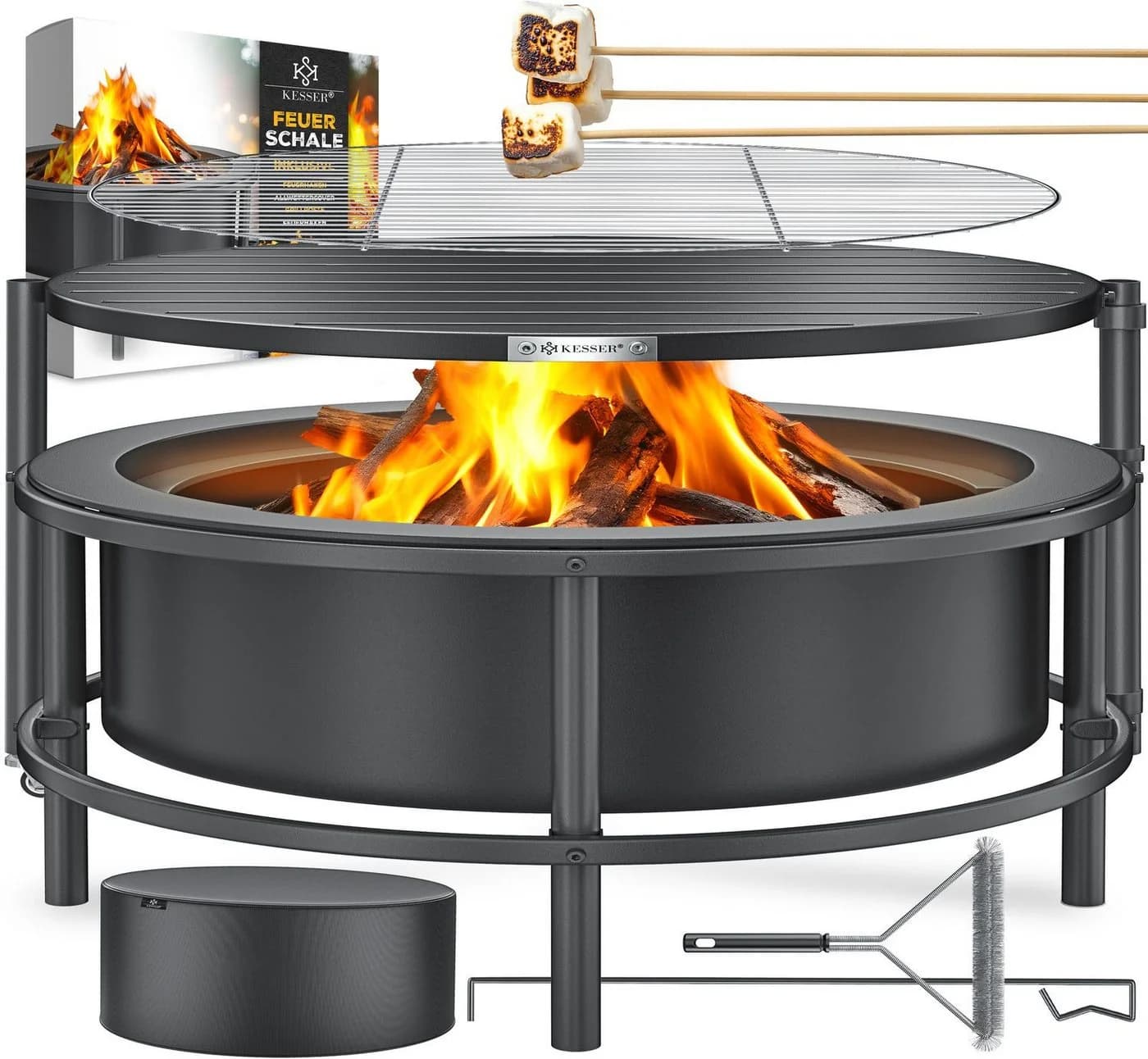 KESSER Feuerschale Ø65cm mit Grillrost & Zubehör - Bild 2