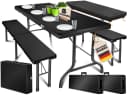 KESSER Bierzeltgarnitur 3-teilig Set Tisch & 2x Bank Buffettisch für drinnen & draußen Bild 3