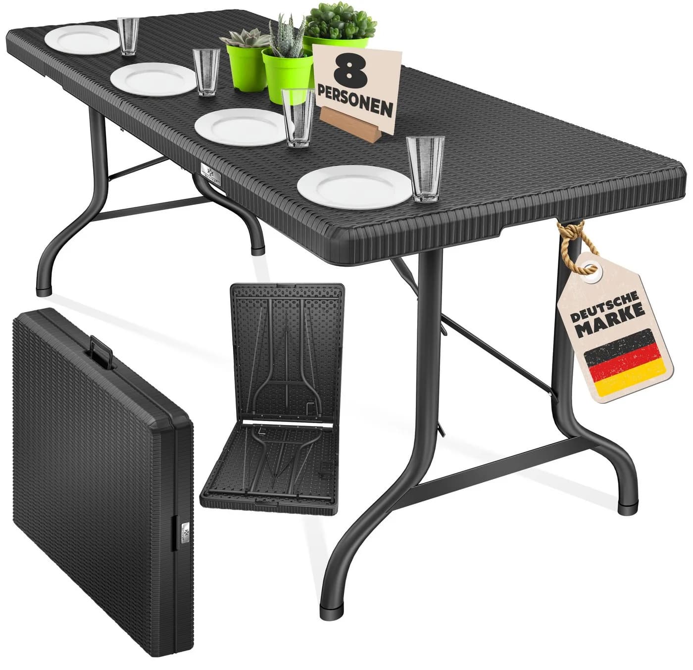 KESSER Klapptisch Rattan-Optik 183x76 cm - Bild 2