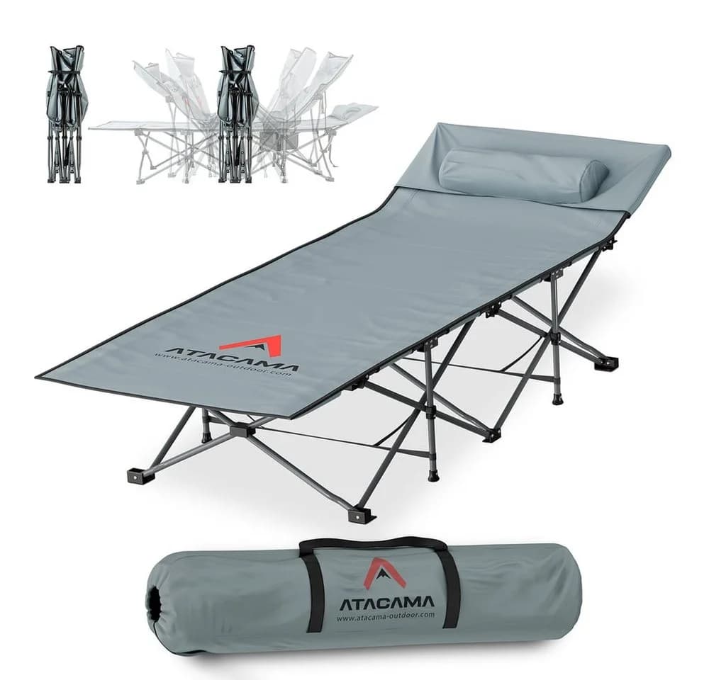 Atacama Feldbett Klappbar Campingliege Grau