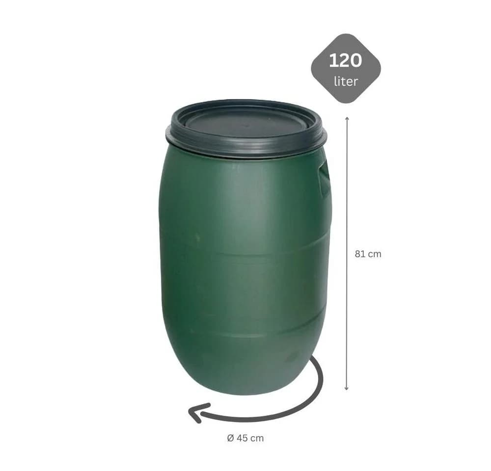 PROREGAL® Regentonne Mehrzweckfass 120/220L Grün Kunststoff