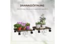 Outsunny Pflanzenroller 2er-Set mit Bremsen Massivholz Braun Bild 5