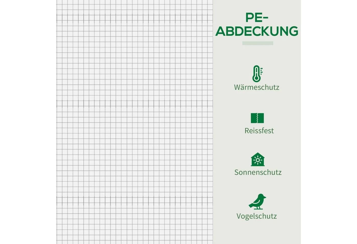 Outsunny Gewächshaus Stahl Kunststoff - Bild 4
