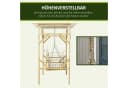 Outsunny Hollywoodschaukel 2-Sitzer mit Pergola Naturholz Bild 5