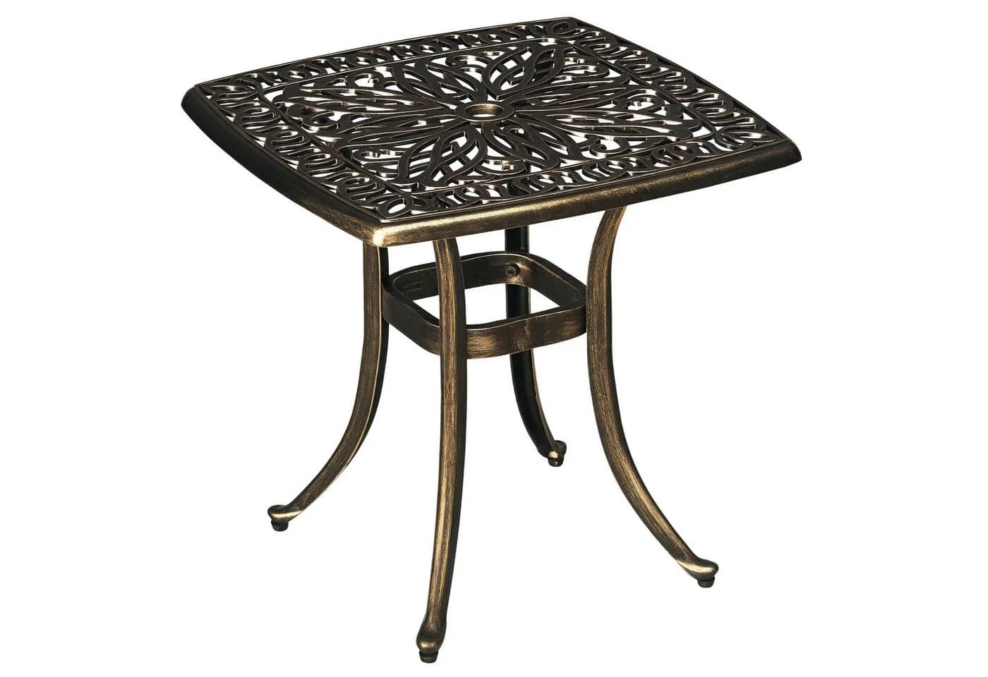 Outsunny Gartentisch Aluminiumguss Bronze Vintage